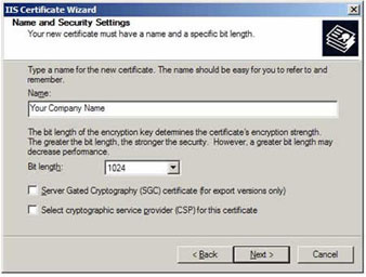 SSL Security Settings